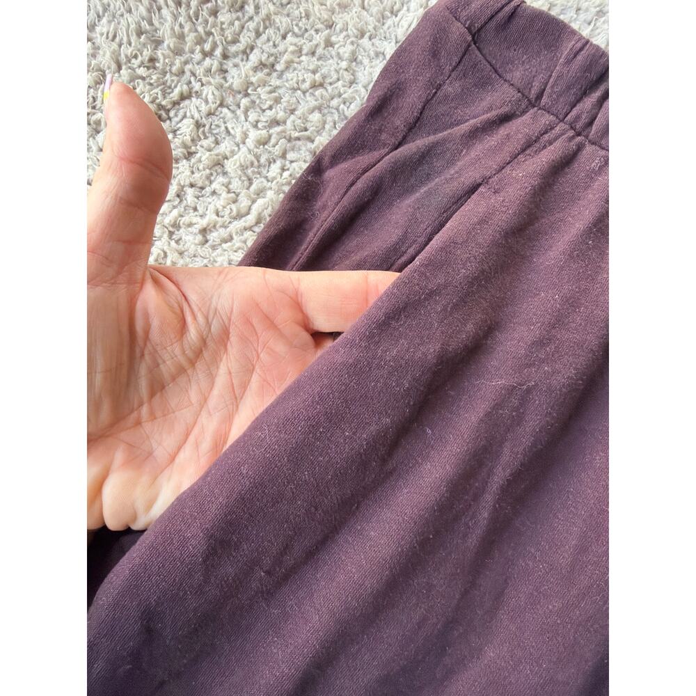 Eileen Fisher Pull On Pants Womens Large Purple Plum Stretch Jersey Lagenlook - Picture 3 of 5